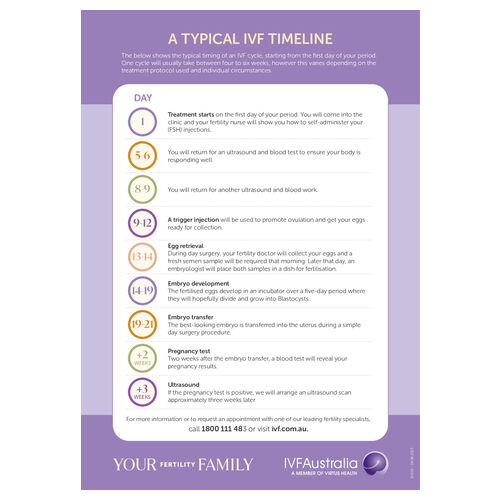 Typical IVF Timeline - IVFAustralia